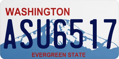 WA license plate ASU6517