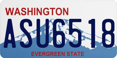 WA license plate ASU6518