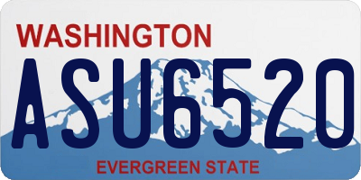 WA license plate ASU6520