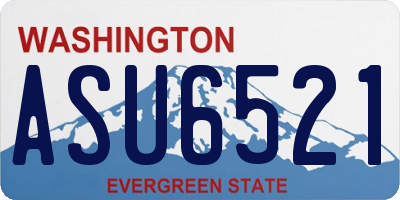 WA license plate ASU6521
