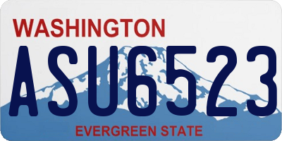 WA license plate ASU6523