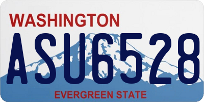 WA license plate ASU6528