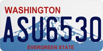 WA license plate ASU6530