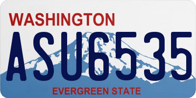 WA license plate ASU6535