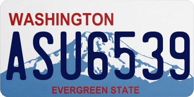 WA license plate ASU6539