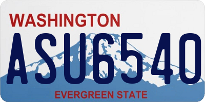 WA license plate ASU6540