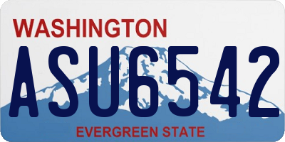 WA license plate ASU6542