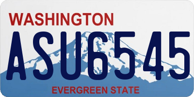 WA license plate ASU6545