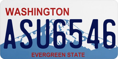 WA license plate ASU6546