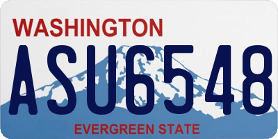 WA license plate ASU6548
