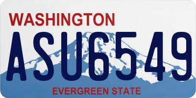 WA license plate ASU6549