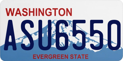 WA license plate ASU6550
