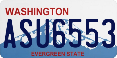 WA license plate ASU6553