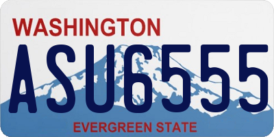 WA license plate ASU6555