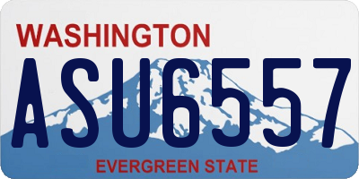WA license plate ASU6557