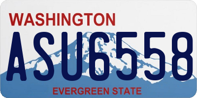 WA license plate ASU6558