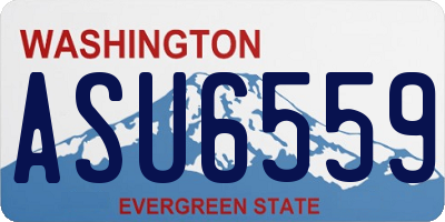 WA license plate ASU6559