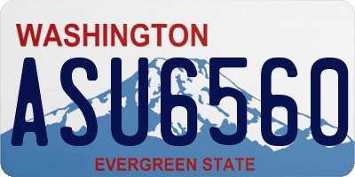 WA license plate ASU6560