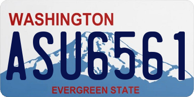 WA license plate ASU6561