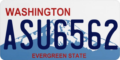 WA license plate ASU6562