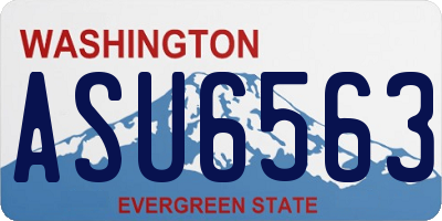 WA license plate ASU6563
