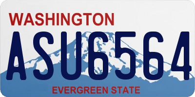 WA license plate ASU6564