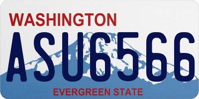 WA license plate ASU6566