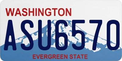 WA license plate ASU6570
