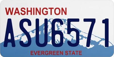WA license plate ASU6571