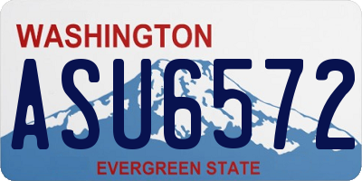 WA license plate ASU6572