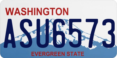 WA license plate ASU6573