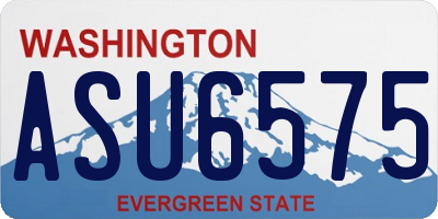 WA license plate ASU6575