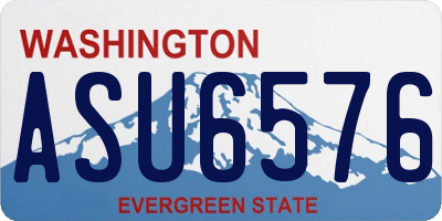 WA license plate ASU6576