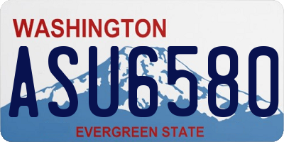 WA license plate ASU6580