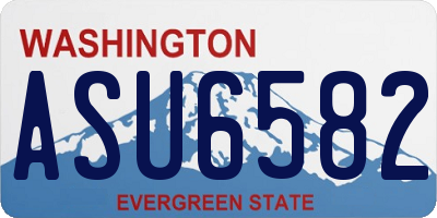 WA license plate ASU6582