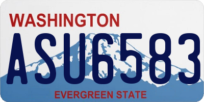 WA license plate ASU6583