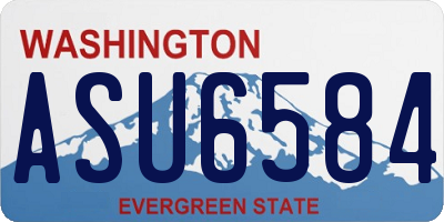 WA license plate ASU6584