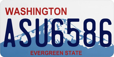 WA license plate ASU6586