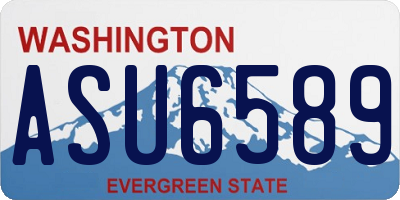 WA license plate ASU6589