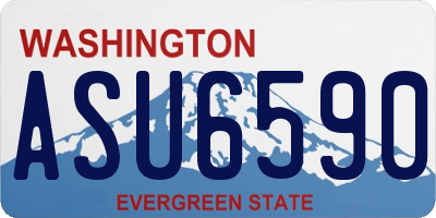 WA license plate ASU6590