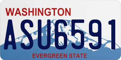 WA license plate ASU6591