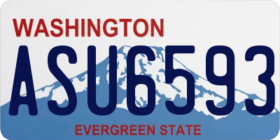 WA license plate ASU6593