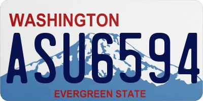 WA license plate ASU6594