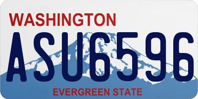 WA license plate ASU6596