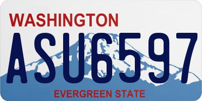 WA license plate ASU6597
