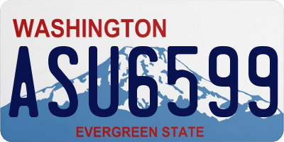 WA license plate ASU6599
