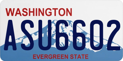 WA license plate ASU6602