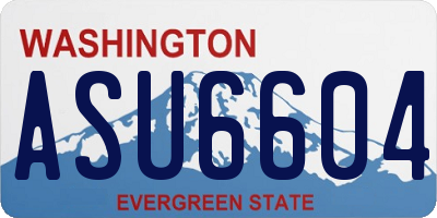 WA license plate ASU6604