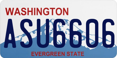 WA license plate ASU6606