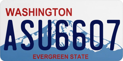 WA license plate ASU6607